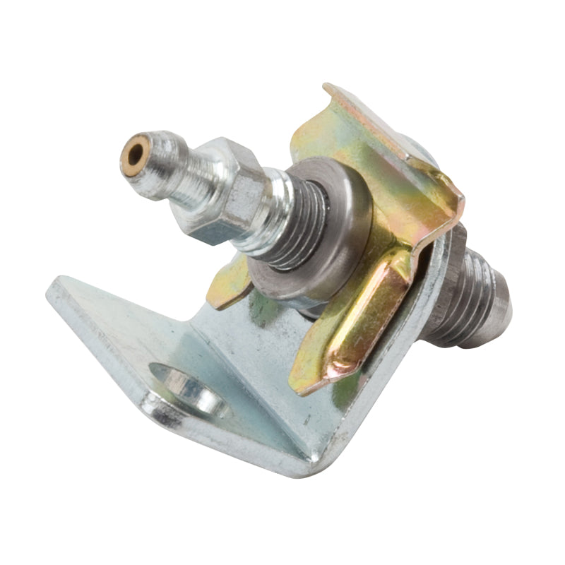 Russell Adapter Fitting -4 AN Male Flare to 3/8in. -24 Brake Bleeder Female - Clear Zinc Finish Russell Adapter Fitting -4 AN Male Flare to 3/8in. -24 Brake Bleeder Female - Clear Zinc Finish