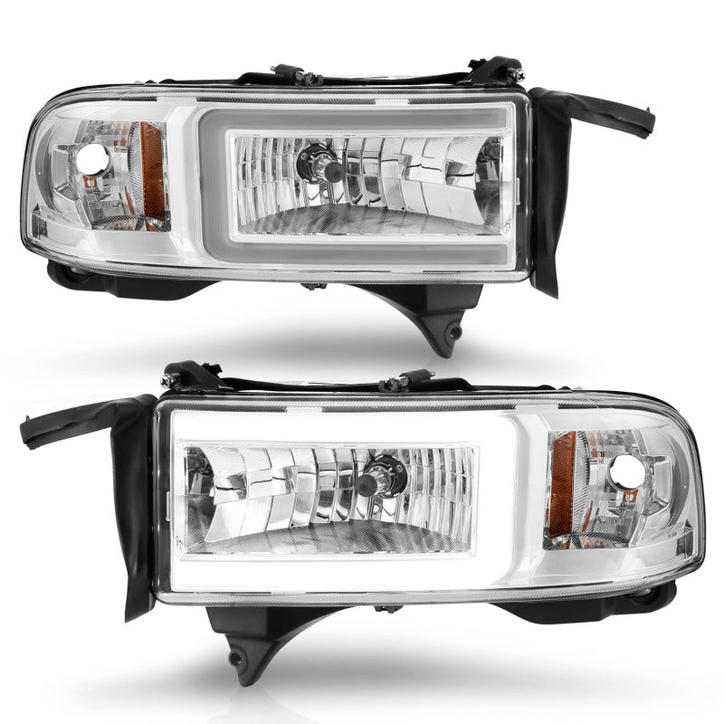 ANZO 94-02 Dodge RAM Crystal Headlight - w/ Light Bar Chrome Housing ANZO 94-02 Dodge RAM Crystal Headlight - w/ Light Bar Chrome Housing