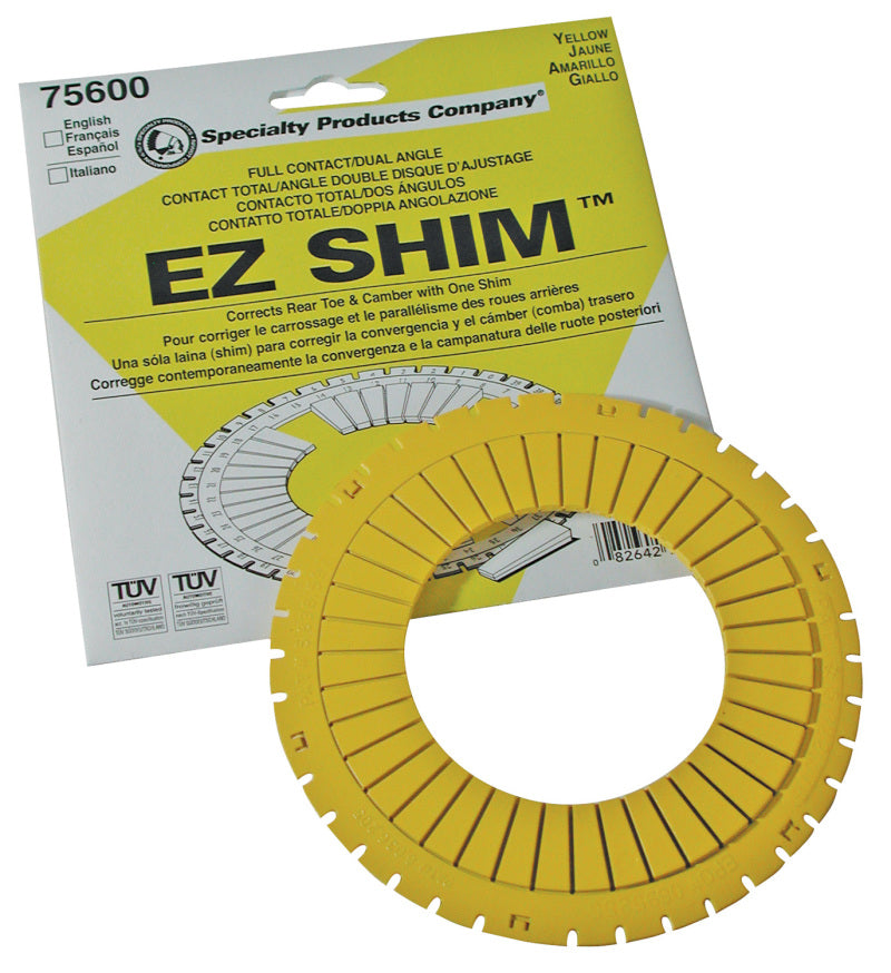 SPC Performance EZ Shim Dual Angle Camber/Toe Shim (Yellow) SPC Performance EZ Shim Dual Angle Camber/Toe Shim (Yellow)