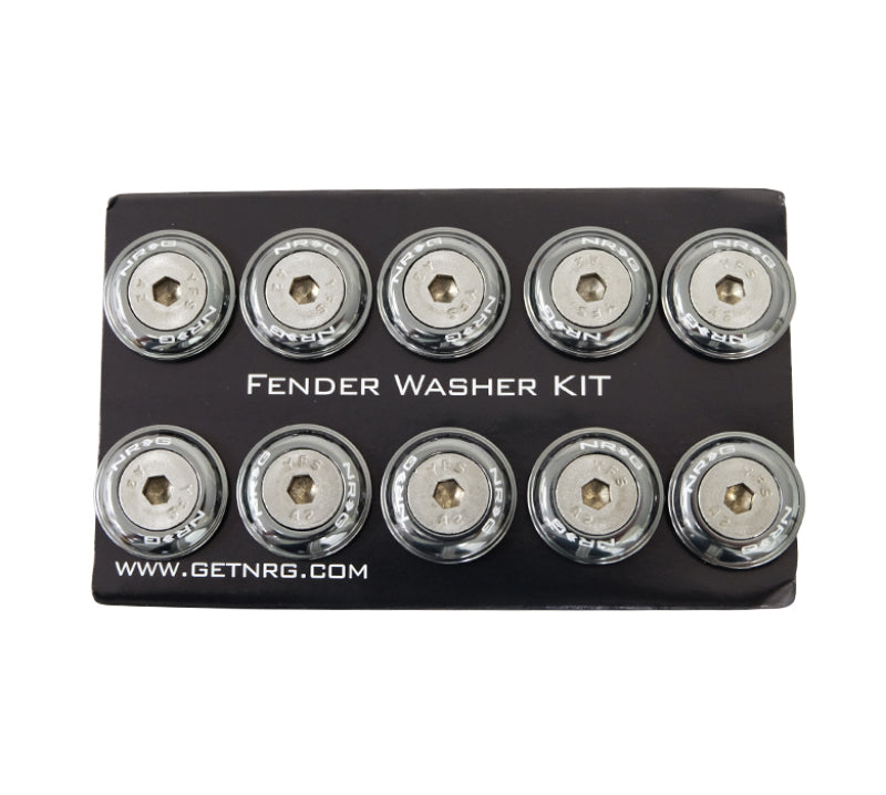 NRG Fender Washer Kit w/Rivets For Plastic (Gunmetal) - Set of 10 NRG Fender Washer Kit w/Rivets For Plastic (Gunmetal) - Set of 10