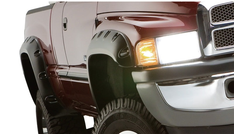 Bushwacker 02-08 Dodge Ram 1500 Fleetside Pocket Style Flares 4pc 75.9/76.3/97.9in Bed - Black Bushwacker 02-08 Dodge Ram 1500 Fleetside Pocket Style Flares 4pc 75.9/76.3/97.9in Bed - Black