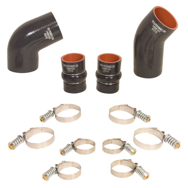 BD Diesel Intercooler Hose & Clamp Kit - 2004.5-2005 Chevy LLY Duramax BD Diesel Intercooler Hose & Clamp Kit - 2004.5-2005 Chevy LLY Duramax