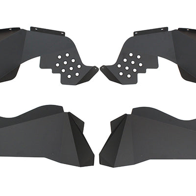 Fishbone Offroad 07-18 Jeep JK Wrangler Front/Rear Inner Fenders -Aluminum - Blk Pwdrcoat (Set Of 4)