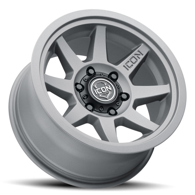 ICON Rebound 17x8.5 5x5 -6mm Offset 4.5in BS 71.5mm Bore Charcoal Wheel ICON Rebound 17x8.5 5x5 -6mm Offset 4.5in BS 71.5mm Bore Charcoal Wheel