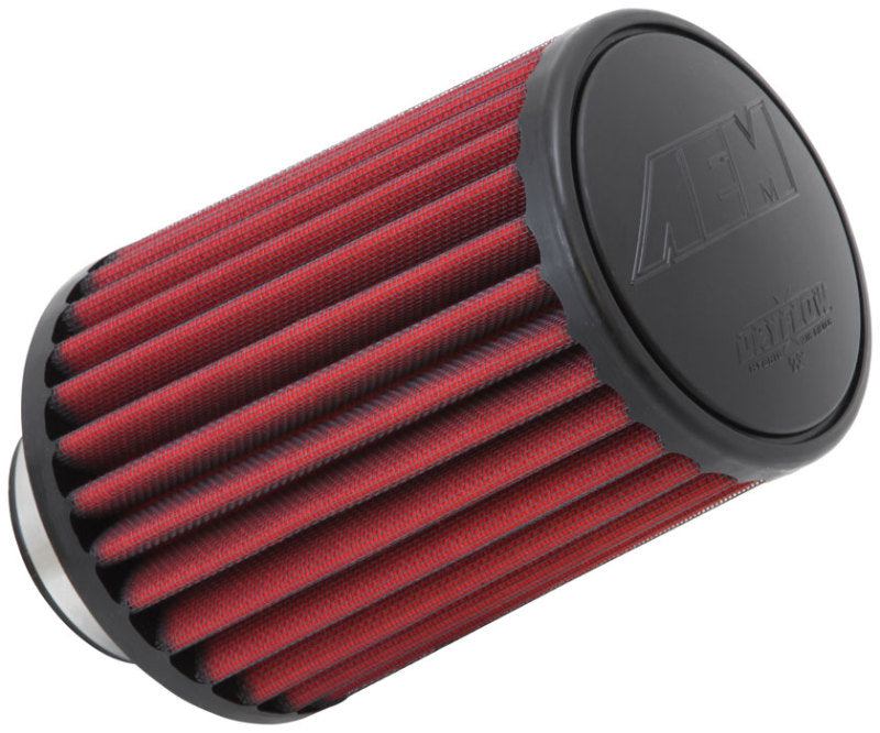 AEM Dryflow Air Filter - Round Tapered - 2.75in Flange ID x 5.5in Base OD x 4.75in Top OD x 7.5in H AEM Dryflow Air Filter - Round Tapered - 2.75in Flange ID x 5.5in Base OD x 4.75in Top OD x 7.5in H