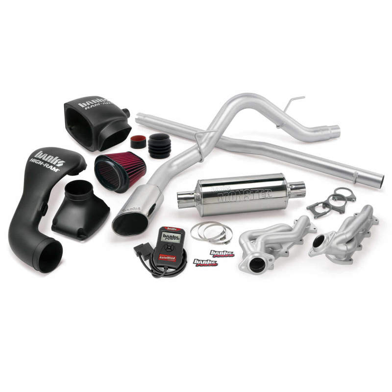 Banks Power 06-08 Ford 5.4L F-150 CCMB PowerPack System - SS Single Exhaust w/ Chrome Tip Banks Power 06-08 Ford 5.4L F-150 CCMB PowerPack System - SS Single Exhaust w/ Chrome Tip