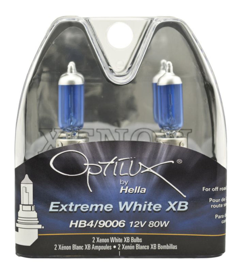 Hella Optilux XB White Halogen Bulbs HB4 12V 80W (2 pack) Hella Optilux XB White Halogen Bulbs HB4 12V 80W (2 pack)