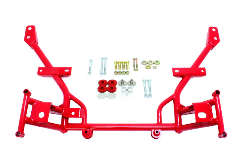 BMR 05-14 S197 Mustang K-Member w/ 1/2in Lowered Motor Mounts and STD. Rack Mounts - Red BMR 05-14 S197 Mustang K-Member w/ 1/2in Lowered Motor Mounts and STD. Rack Mounts - Red