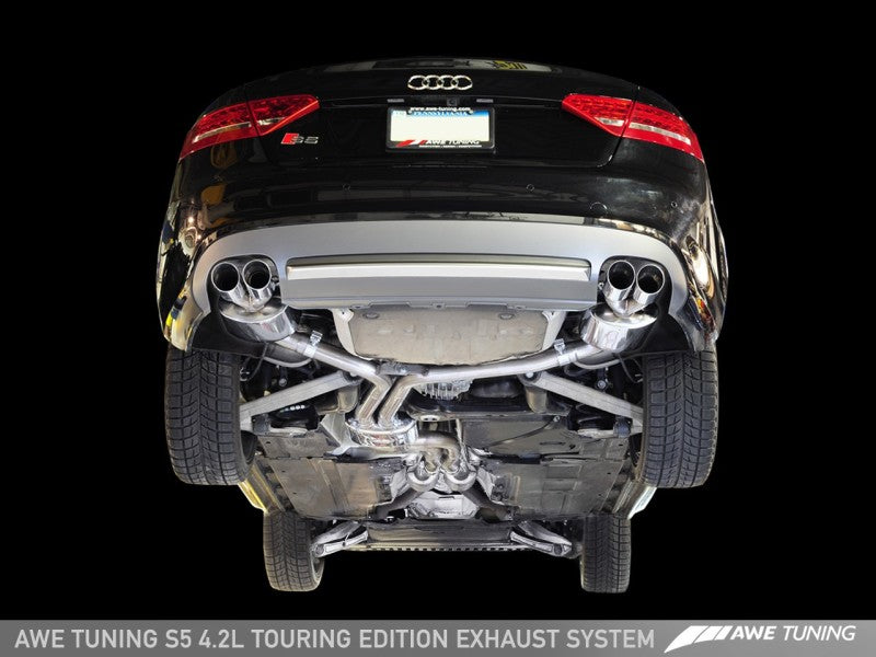 AWE Tuning Audi B8 S5 4.2L Touring Edition Exhaust System - Polished Silver Tips AWE Tuning Audi B8 S5 4.2L Touring Edition Exhaust System - Polished Silver Tips