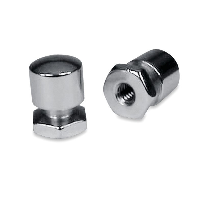 Mustang Solo Mounting Nuts (Pair) - Chrome Mustang Solo Mounting Nuts (Pair) - Chrome