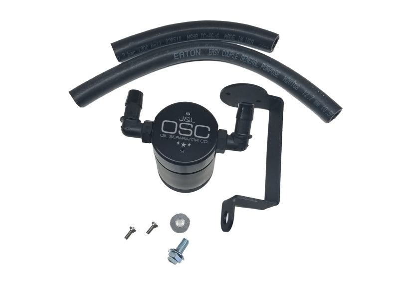 J&L 05-23 Dodge Charger 5.7L Hemi Passenger Side Oil Separator 3.0 - Black Anodized J&L 05-23 Dodge Charger 5.7L Hemi Passenger Side Oil Separator 3.0 - Black Anodized
