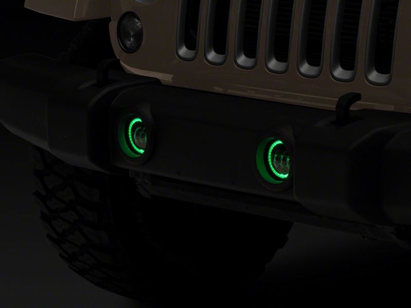 Raxiom 07-18 Jeep Wrangler JK Axial Series 4-In LED Fog Lights w/ RGB Halo Raxiom 07-18 Jeep Wrangler JK Axial Series 4-In LED Fog Lights w/ RGB Halo