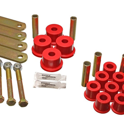 Energy Suspension 64-73 Ford Mustang Red Heavy Duty Shackle Set