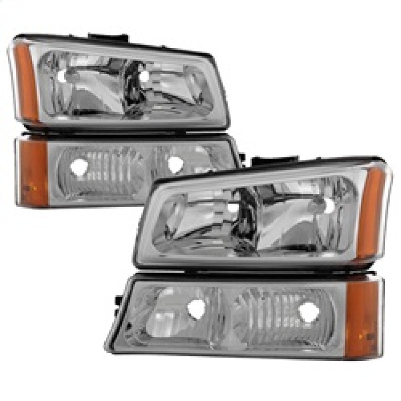 xTune Chevy Silverado 2500HD 03-06 Crystal Headlights w/ Bumper Lights Chrome HD-JH-CSIL03-AM-C-SET xTune Chevy Silverado 2500HD 03-06 Crystal Headlights w/ Bumper Lights Chrome HD-JH-CSIL03-AM-C-SET