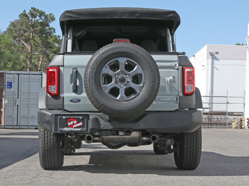 aFe 2021+ Ford Bronco L4-2.3L (t) / V6-2.7L (tt) Vulcan 3in. to 2.5in. SS Cat-Back - Carbon aFe 2021+ Ford Bronco L4-2.3L (t) / V6-2.7L (tt) Vulcan 3in. to 2.5in. SS Cat-Back - Carbon