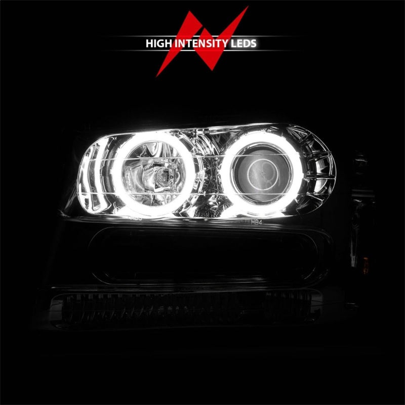 ANZO 02-09 Chevrolet Trailblazer Projector Headlights w/ Halo Chrome Housing (Non-LT Models) ANZO 02-09 Chevrolet Trailblazer Projector Headlights w/ Halo Chrome Housing (Non-LT Models)