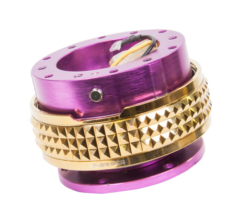 NRG Quick Release Kit - Pyramid Edition - Purple Body / Chrome Gold Pyramid Ring NRG Quick Release Kit - Pyramid Edition - Purple Body / Chrome Gold Pyramid Ring