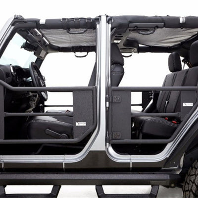 Rampage 2007-2018 Jeep Wrangler(JK) 2-Door Tube Doors With Netting - Black