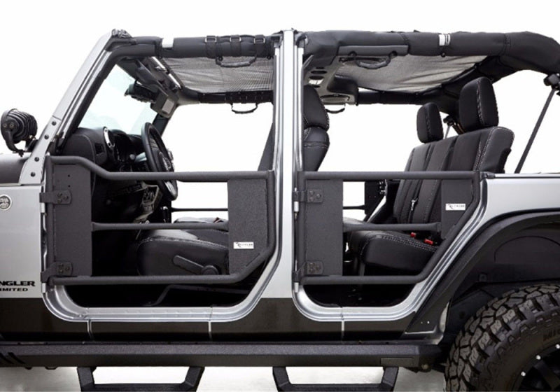 Rampage 2007-2018 Jeep Wrangler(JK) 2-Door Tube Doors With Netting - Black Rampage 2007-2018 Jeep Wrangler(JK) 2-Door Tube Doors With Netting - Black