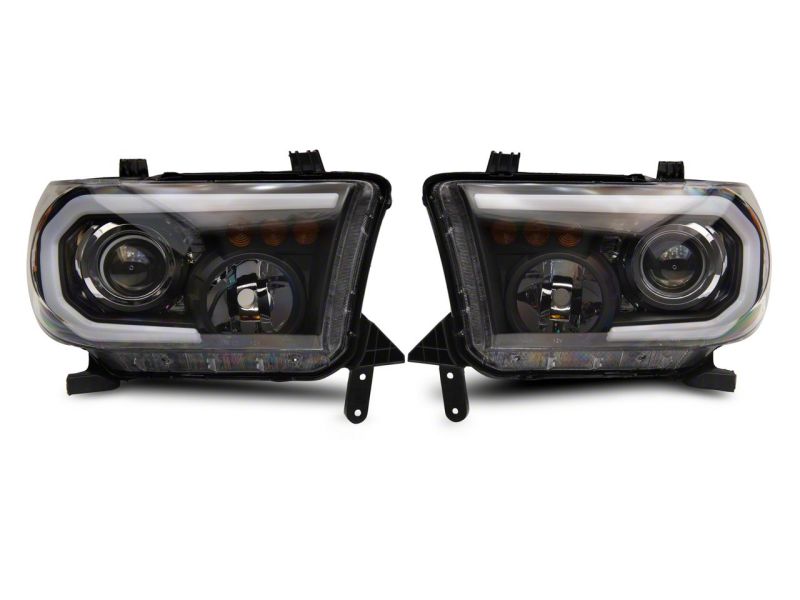 Raxiom 07-13 Toyota Tundra Axial Projector Headlights w/ SEQL LED Bar- Blk Housing (Clear Lens) Raxiom 07-13 Toyota Tundra Axial Projector Headlights w/ SEQL LED Bar- Blk Housing (Clear Lens)