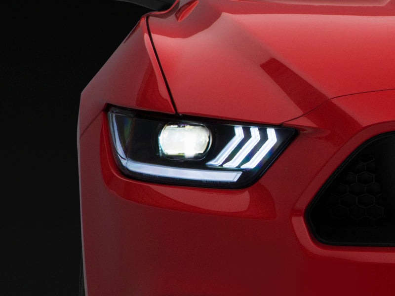 Raxiom 15-17 Ford Mustang Projector Headlights OEM HID Bulbs- Black Housing (Clear Lens) Raxiom 15-17 Ford Mustang Projector Headlights OEM HID Bulbs- Black Housing (Clear Lens)