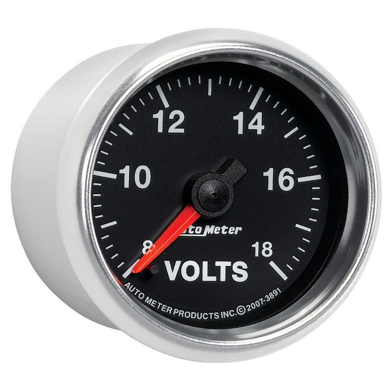 Autometer GS Series 2-1/16in Voltmeter 18V Electrical Gauge Full Sweep Autometer GS Series 2-1/16in Voltmeter 18V Electrical Gauge Full Sweep