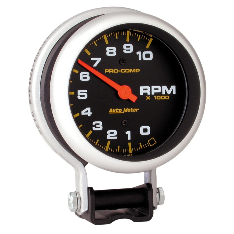 AutoMeter Gauge Tachometer 3-3/4in. 10K RPM Pedestal Pro-Comp AutoMeter Gauge Tachometer 3-3/4in. 10K RPM Pedestal Pro-Comp