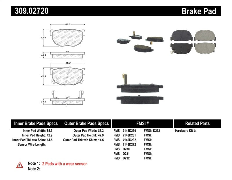 StopTech Performance 89-98 240SX Rear Brake Pads StopTech Performance 89-98 240SX Rear Brake Pads