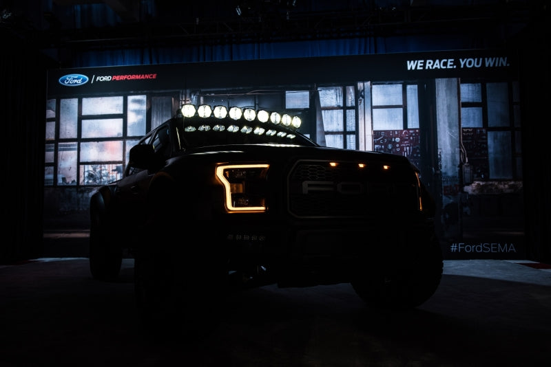 KC HiLiTES 17-18 Ford Raptor 57in. Pro6 Gravity LED 9-Light 180w Combo Beam Overhead Light Bar Sys KC HiLiTES 17-18 Ford Raptor 57in. Pro6 Gravity LED 9-Light 180w Combo Beam Overhead Light Bar Sys