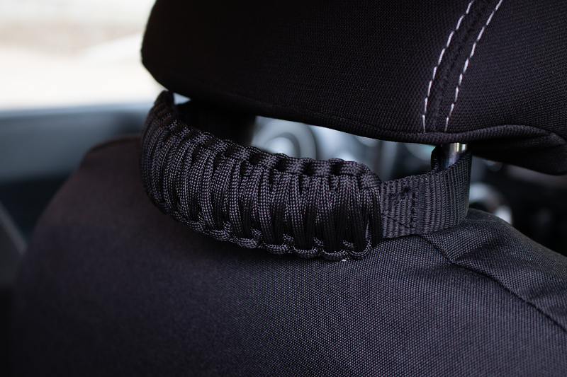 Fishbone Offroad Head Rest Paracord Grab Handles - Black Fishbone Offroad Head Rest Paracord Grab Handles - Black