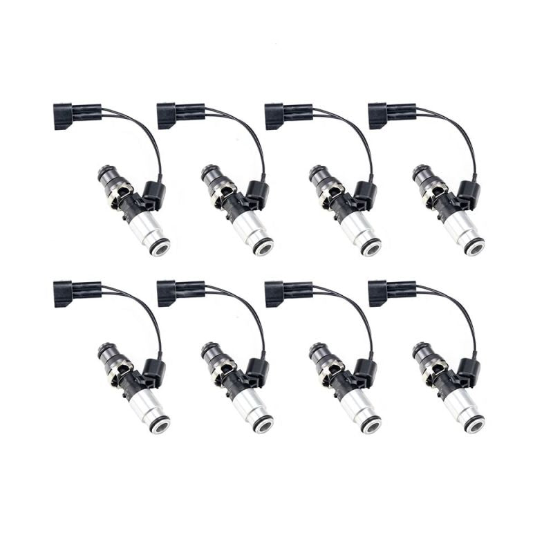 Injector Dynamics ID1050X Injectors 14mm (Grey) Adaptor Top Bottom (Silver) Adaptor (Set of 8) Injector Dynamics ID1050X Injectors 14mm (Grey) Adaptor Top Bottom (Silver) Adaptor (Set of 8)