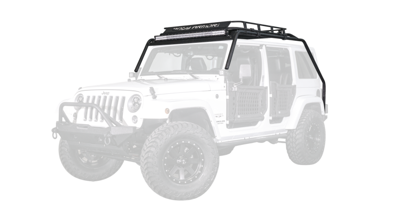 Body Armor 4x4 07-18 Jeep Wrangler JK Windshield Light Bar Body Armor 4x4 07-18 Jeep Wrangler JK Windshield Light Bar