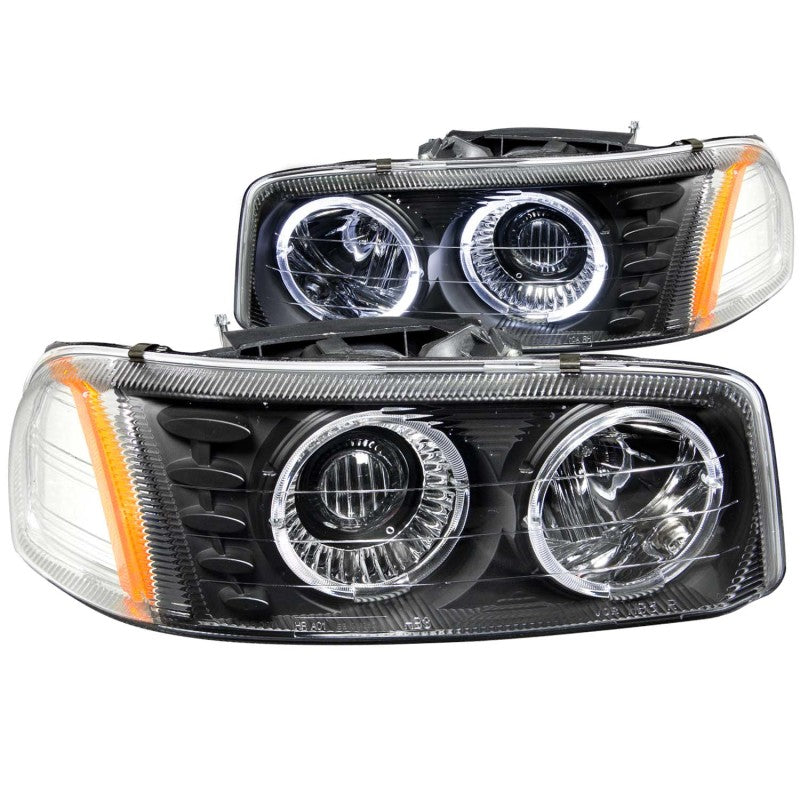 ANZO 1999-2006 Gmc Sierra 1500 Projector Headlights w/ Halo Black ANZO 1999-2006 Gmc Sierra 1500 Projector Headlights w/ Halo Black
