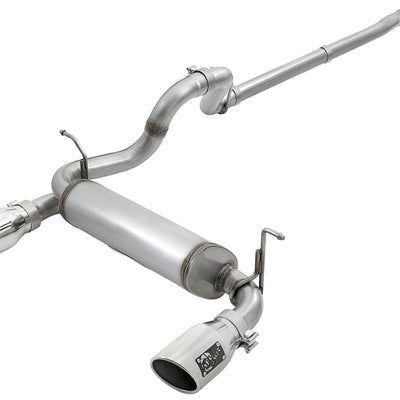 aFe Rebel Series 2.5in 409 SS Cat-Back Exhaust w/ Polished Tips 18-19 Jeep Wrangler (JL) V6 3.6L