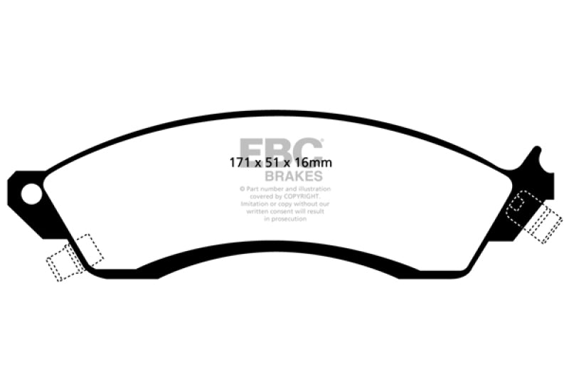 EBC 85-88 Chevrolet Camaro (3rd Gen) 2.8 (Performance Package) Greenstuff Front Brake Pads EBC 85-88 Chevrolet Camaro (3rd Gen) 2.8 (Performance Package) Greenstuff Front Brake Pads