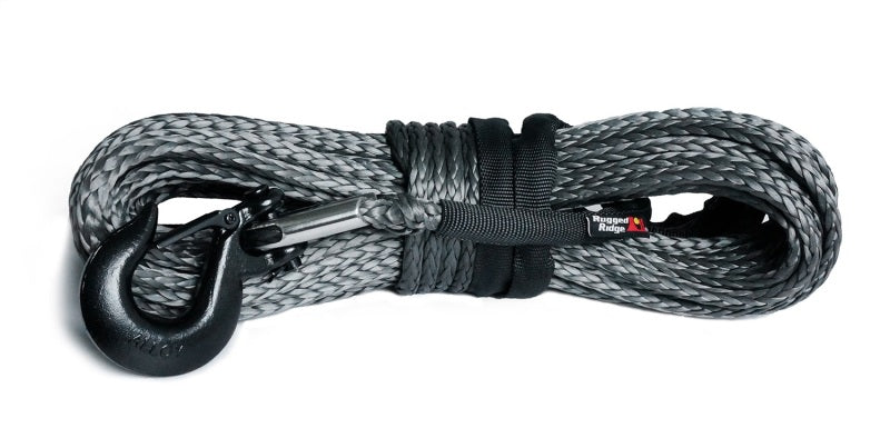 Rugged Ridge Synthetic Winch Line Dark Gray 25/64in x 94 Ft Rugged Ridge Synthetic Winch Line Dark Gray 25/64in x 94 Ft
