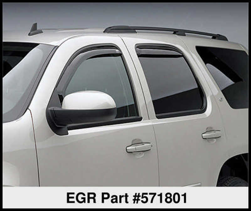 EGR 07+ Chev Tahoe GMC Yukon 07+ In-Channel Window Visors - Set of 4 (571801) EGR 07+ Chev Tahoe GMC Yukon 07+ In-Channel Window Visors - Set of 4 (571801)