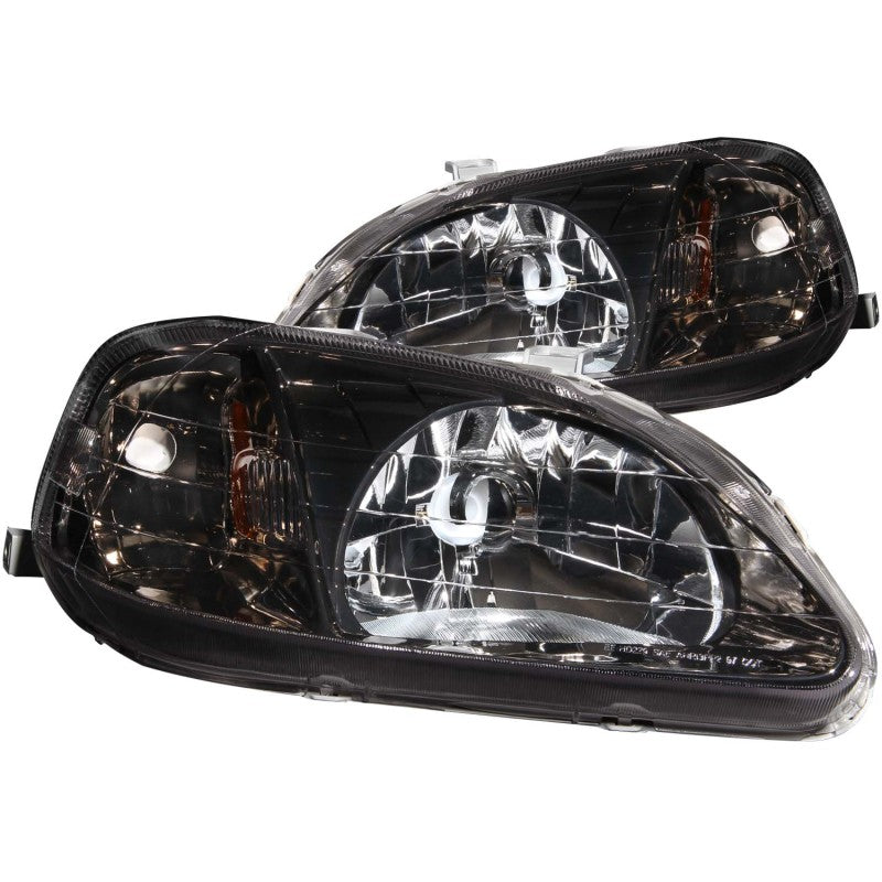 ANZO 1999-2000 Honda Civic Crystal Headlights Gun-Metal Gray ANZO 1999-2000 Honda Civic Crystal Headlights Gun-Metal Gray