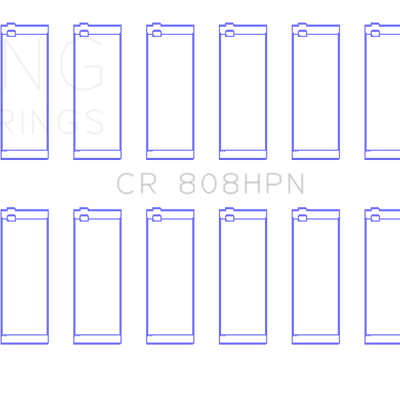 King Engine Bearings Chevrolet BBC 369-502 Gen IV/V/VI (Size STDX) Connecting Rod Bearing Set