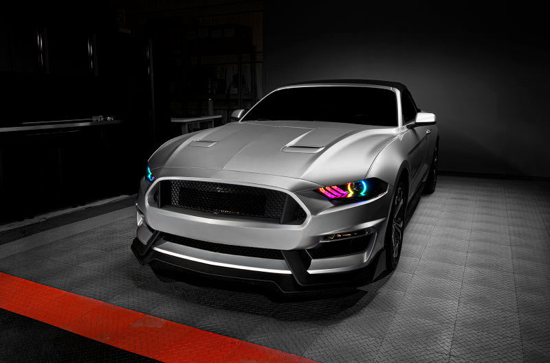 Oracle Lighting 18-23 Ford Mustang Dynamic ColorSHIFT LED Headlights - Black Series SEE WARRANTY Oracle Lighting 18-23 Ford Mustang Dynamic ColorSHIFT LED Headlights - Black Series SEE WARRANTY