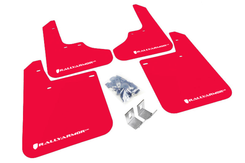 Rally Armor 93-01 Subaru Impreza RS Red UR Mud Flap w/ White Logo Rally Armor 93-01 Subaru Impreza RS Red UR Mud Flap w/ White Logo