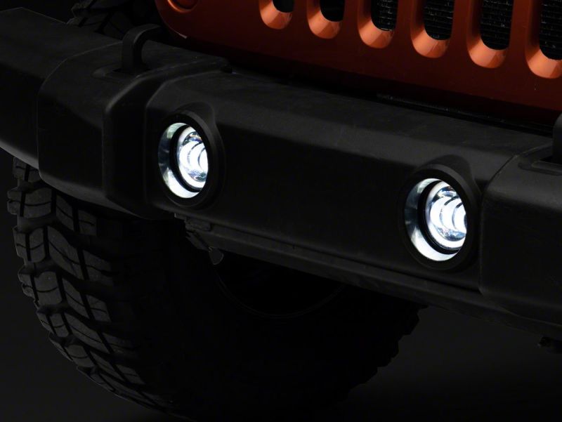 Raxiom 07-23 Jeep Wrangler JK & JL Axial Series Halo LED Fog Lights- Amber Raxiom 07-23 Jeep Wrangler JK & JL Axial Series Halo LED Fog Lights- Amber