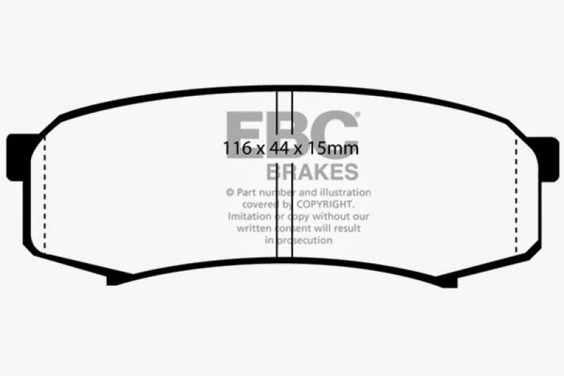 EBC 10+ Lexus GX460 4.6 Extra Duty Rear Brake Pads EBC 10+ Lexus GX460 4.6 Extra Duty Rear Brake Pads