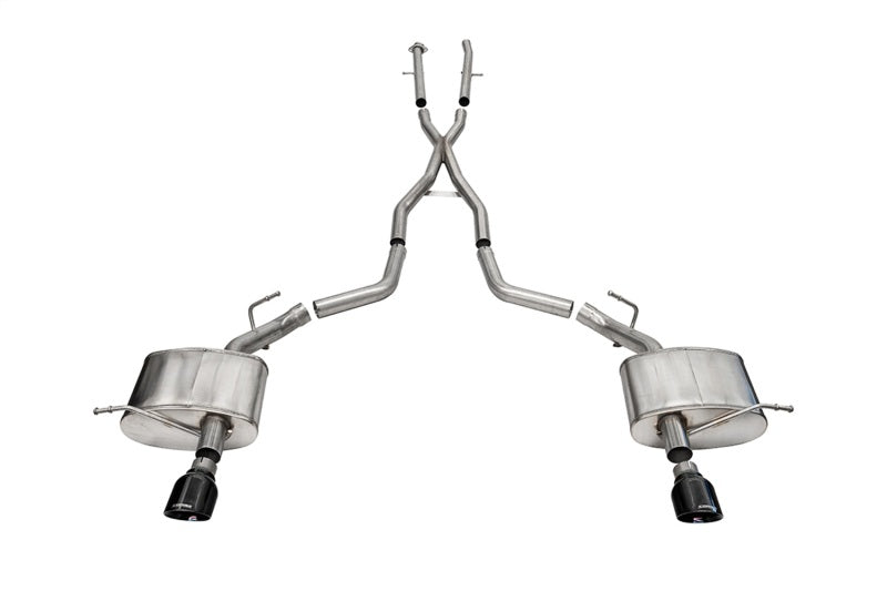 Corsa 2011-2025 Dodge Durango Xtreme 2.5in Cat-Back Dual Rear Exit w/ Single 4.5in Black PVD Tips Corsa 2011-2025 Dodge Durango Xtreme 2.5in Cat-Back Dual Rear Exit w/ Single 4.5in Black PVD Tips