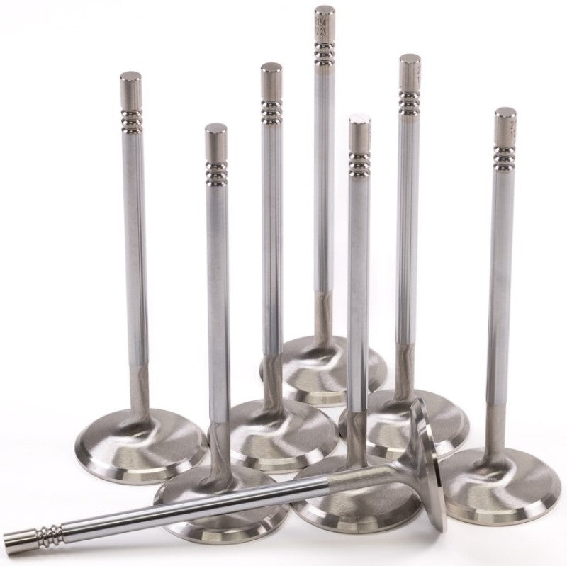 GSC P-D Ford Mustang 5.0L Coyote Gen 1/2 38.27mm Head (+1mm) Chrome Polished Intake Valve - Set of 8 GSC P-D Ford Mustang 5.0L Coyote Gen 1/2 38.27mm Head (+1mm) Chrome Polished Intake Valve - Set of 8