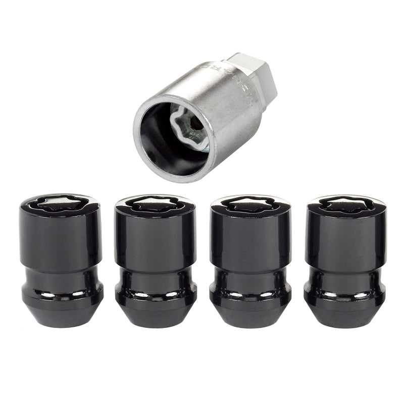 McGard Wheel Lock Nut Set - 4pk. (Cone Seat) 1/2-20 / 3/4 & 13/16 Dual Hex / 1.28in. Length - Black McGard Wheel Lock Nut Set - 4pk. (Cone Seat) 1/2-20 / 3/4 & 13/16 Dual Hex / 1.28in. Length - Black