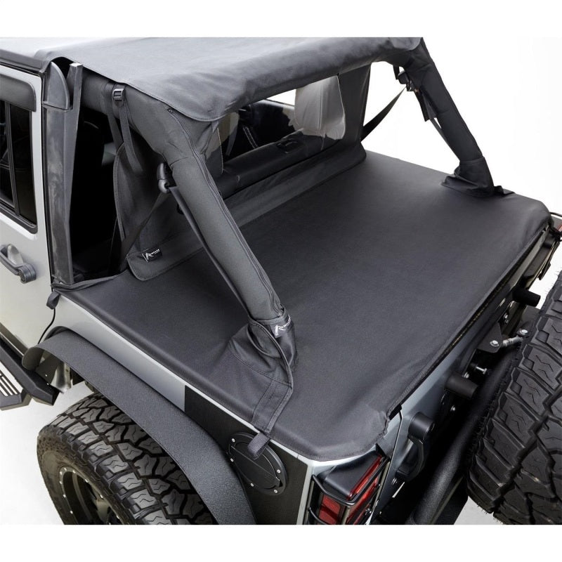 Rampage 2007-2018 Jeep Wrangler(JK) 2-Door Tonneau Cover - Black Diamond Rampage 2007-2018 Jeep Wrangler(JK) 2-Door Tonneau Cover - Black Diamond