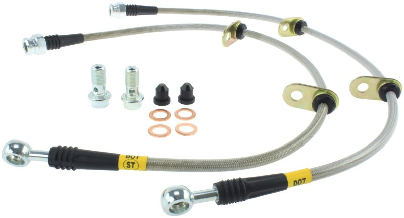 StopTech 90-93 Acura Integra / 90-91 Honda CRX Si Rear Disc Rear SS Brake Lines StopTech 90-93 Acura Integra / 90-91 Honda CRX Si Rear Disc Rear SS Brake Lines