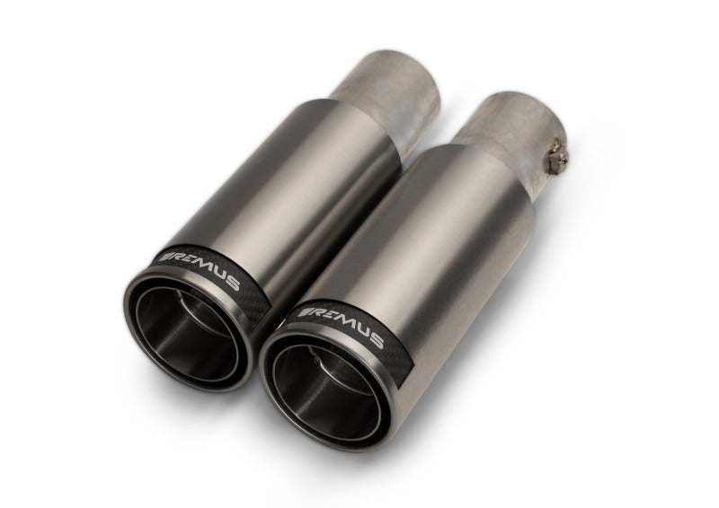 Remus 84mm Straight w/Carbon Insert Tail Pipe Set (Pair) Remus 84mm Straight w/Carbon Insert Tail Pipe Set (Pair)