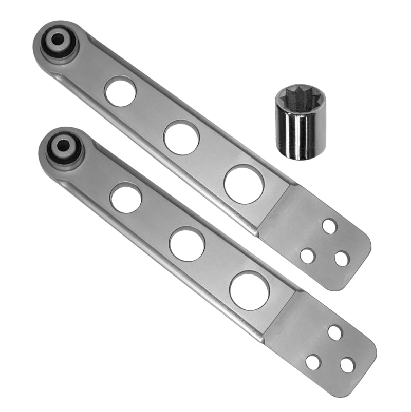 SPC Performance 02-06 Honda CR-V/Acura RSX/03-10 Element Silver Anodized Rear Lower Control Arms SPC Performance 02-06 Honda CR-V/Acura RSX/03-10 Element Silver Anodized Rear Lower Control Arms